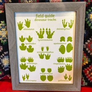 🐣Dinosaur Tracks Field Guide Print